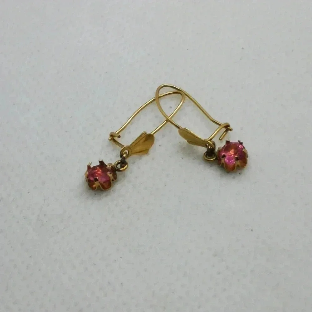 Vintage 14k  dangle earrings - Picture 3 of 3